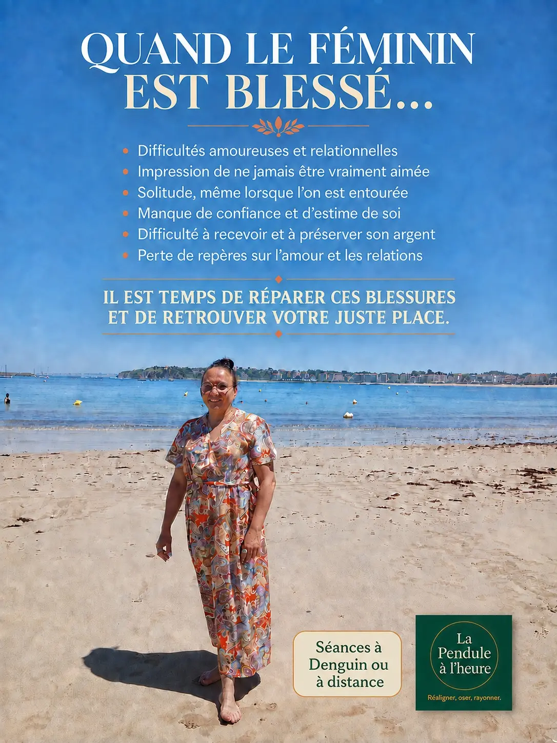 Quand le féminin est blessé : difficultés amoureuses, manque de confiance, solitude — séances à Denguin ou à distance